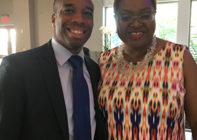 Democratic National Convention CEO  Rev. Leah D. Daughtry and Chris Prudhome